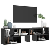 TV Cabinet High Gloss Grey 149x30x52 cm Engineered Wood 808367