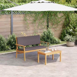 Garden Bench with Cushion Brown Solid Acacia wood 4106582