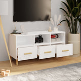 TV Cabinet White 102x36x50 cm Engineered Wood 812600
