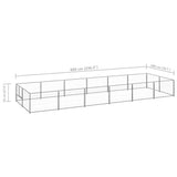 Dog Kennel Silver 12 m Steel 3082122