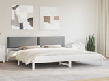 Bed Frame with Upholstered Headboard Light Grey 180 x 200 cm 877823