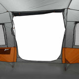 Camping Tent Tunnel 4-Person Grey and Orange Waterproof 4009412
