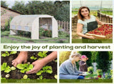 Walk-in Polytunnel Greenhouse Green House with Roll-up Sidewalls, UV-resistant PE Cover, 3 x 2 x 2m, T3398P317759