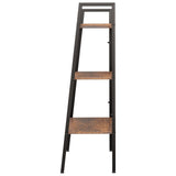 3-Tier Standing Shelf Dark Brown and Black 56x35x108 cm 336362