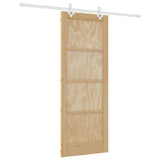 Sliding Door Manual Natural and white 78 x 202 cm 3333582