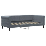 Daybed with Mattress Blue Dark Grey 90x190 cm Velvet 3197860