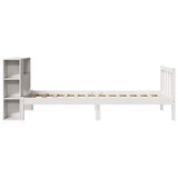 Bookcase Bed without Mattress White 90x190 cm Single Solid Wood Pine 3321679