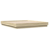 Bed Frame with LED without Mattress Sonoma Oak 180x200 cm Super King 3209774
