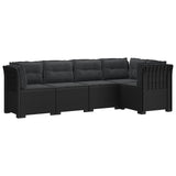 5-Seater Garden Sofa with Cushions Rattan Look PP Anthracite 3444051