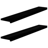 Window Sills 2 pcs Brown Black 120x20x2 cm Solid Wood Oak 4009178