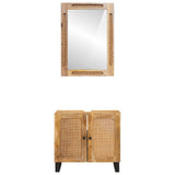 Bathroom Sets with Storage 2 pcs Brown Solid Mango Wood 3310060