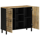 Sideboard 90x33.5x75 cm Solid Rough Wood Mango 4018656