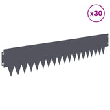 Lawn Edging 30 pcs 103 x 20 cm metal Anthracite 8008274