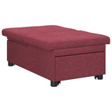 Sofa Bed Wine Red 194 x 50 x 82 cm Plywood 42008585