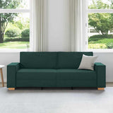 Sofa Dark Green 220 x 78 x 84 cm Fabric 4104995