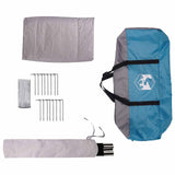 Family Tent Blue 10-Person 185T Polyester with PU Coating 42017392