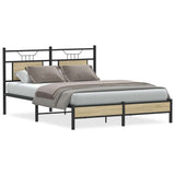 Bed Frame without Mattress Sonoma Oak 140x200 cm Engineered Wood 4106945