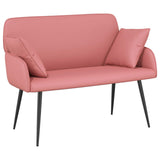 2 Seater Sofa with Metal Legs 2-Seater Pink Faux Leather 42051016