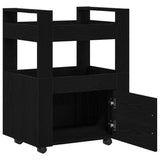 Kitchen Trolley Black oak 60 x 45 x 80 cm Engineered wood 862122