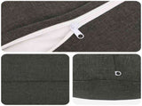 Cushion with Pillow HEERLEN 6 pcs Dark Grey Fabric 929308