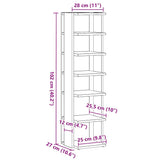 Shoe Cabinet Artisan Oak 28x27x102 cm Engineered Wood 856666