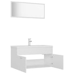 ZNTS Bathroom Furniture Set White Engineered Wood 3071333