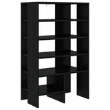 Shoe Cabinet with Shelf 2 pcs Black Oak Engineered Wood 8000381