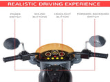 Kids Ride On Toy Car Motorbike Electric Scooter 6V Battery Operated Toy Trike-Black T3398P348134