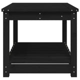 Garden Table Black 82.5x50.5x45 cm Solid Wood Pine 824138