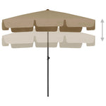 Beach Parasol Taupe 200x125 cm 314730