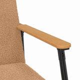 Armchair Beige 59 x 75 x 78 cm Curly Wool-like Fabric 42017703