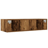 TV Cabinet with LED Lights Old Wood 100X35.5x25 cm 860245