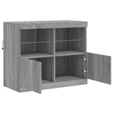 Sideboard with LED Lights Grey Sonoma 81x37x67 cm 836663