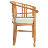 Chair with Cushion 2 pcs Brown 63 x 58 x 89 cm Solid Teak Wood 42008384