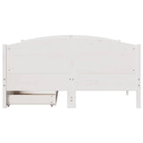 Bed Frame without Mattress White 140x190 cm Solid Wood Pine 3301795