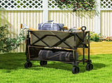 Double Decker Folding Trolley on Wheels, 200KG & 350L Capacity Collapsible Wagon Festival Trolley T3398P348620