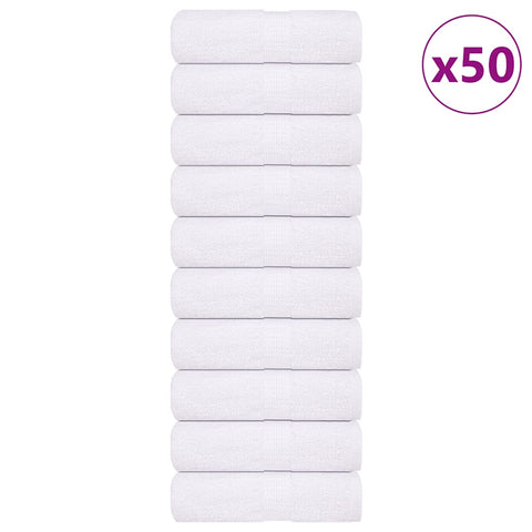 Washcloths 50 pcs White 15x21 cm 360 gsm 100% Cotton 136640