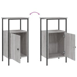 ZNTS Bedside Cabinets 2 pcs Grey Sonoma 41x31x80 cm Engineered Wood 825930