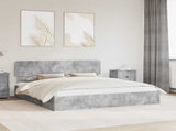 Storage Bed Concrete Grey 180 x 200 cm Engineered Wood 3412251