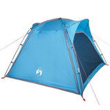 Camping Tent 4-Person Blue Quick Release Waterproof 94357