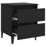 Bed Cabinet Black 40x35x50 cm Engineered Wood 805871