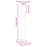 Bollard Lights with Sensor 3 pcs 80 cm Stainless Steel IP44 4006056