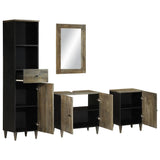 4 Piece Bathroom Furniture Set Solid Wood Mango 3310020