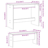 3 Piece Dining Table and Bench set Sonoma Oak Engineered Wood 855532