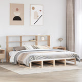 Bookcase Bed without Mattress 200x200 cm Solid Wood 3323932