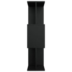 Book Cabinet/Room Divider Black 80x24x96 cm Engineered Wood 800082