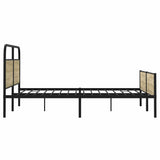Metal Bed Frame without Mattress Sonoma Oak 193x203 cm 3318697