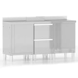 Commercial Kitchen Cabinets 3 pcs Stainless Steel 3083719