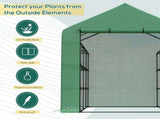 Walk-in Greenhouse with 4 Tier 24 Shelves, Portable Grow House with Roll-up Zipped Door, 244 x 180 x T3398P315886