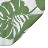 Outdoor Rug Leaf ARAKIL Green and White 400 x 300 cm 42003534